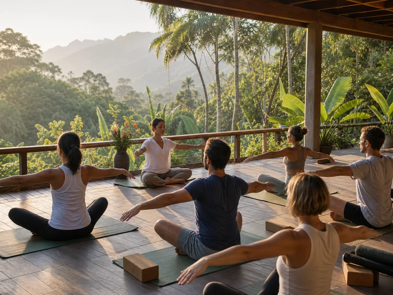 A small group taking part in a guided retreat